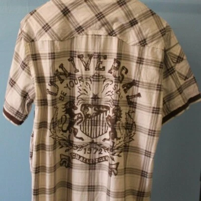 Daniel Lei RARE Button Down Mens Size XL Plaid Pearl Snap Camp Western Rodeo - Image 1 of 4