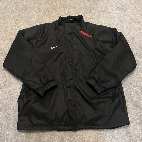 Nike Vintage Total 90 Imbottito Sideline Coach Giacca Cappotto Nero Taglia 2XL XXL