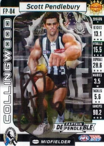 Signed 2017 Collingwood Magpies AFL TeamCoach Powers Card - Scott Pendlebury - Picture 1 of 3