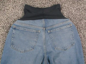 Old Navy Maternity Jeans Womens 0S SHORT Blue Denim Pull Up Secret Belly 26x28 - Picture 1 of 14