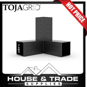 Toja Grid TRIO 3 Arm Pergola Corner Bracket For 90 x 90 Posts 2 Pack G021030MB1 - Picture 1 of 3