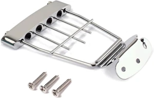Guitarra de 4 Cuerdas Trapecio Cordal Ajustable Guitarra Tailpiec Puente con Tornillos  - Imagen 1 de 12