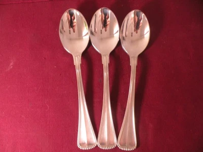 Set Of 3 Towle HAMILTON Oval SOUP SPOONS Germany 18/8 Satin Stainless 7" - Image 1 of 4