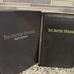 The Baptist Hymnal🎵 Pulpit Edition Black Gold Gilded Page w/Box💫Convention Pre - Picture 1 of 9