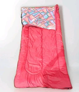 Coleman Schlafsack geometrisch groß Oversize Roll Flanell Canvas 33x72 Vintage - Bild 1 von 7