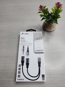 Dual USB-C Splitter Kopfhörer und Ladegerät Adapter, 16 Bit / 60W 2-in-1 Splitter - Bild 1 von 5