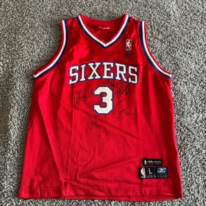 Autogramm Philadelphia 76ers Team 2002-03 Philadelphia 76ers Iverson Trikot YL - Bild 1 von 10