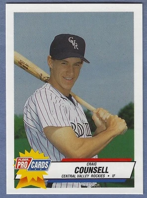 1993 Central Valley Rockies Fleer/Pro Cards #2897 Craig Counsell Minor League - Image 1 of 2
