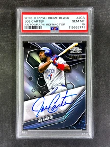 2023 Topps Chrome Black #JCA Joe Carter Autograph Refractor /150 PSA 10 Gem Mint - Bild 1 von 2