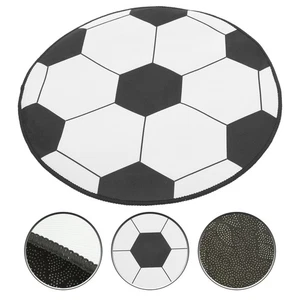 Round Football Carpet Computer Chair Mat Anti-skid Round Carpet Floor Mat - Picture 1 of 12