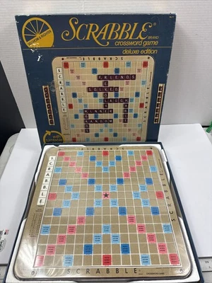 Vtg 1977 Scrabble Deluxe Edition w/ Turntable Base - Complete Selchow & Righter - Image 1 of 3