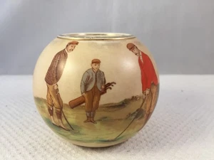 Victorian Carlton Ware Wiltshaw and Robinson Golf themed Match Holder / Striker - Picture 1 of 11
