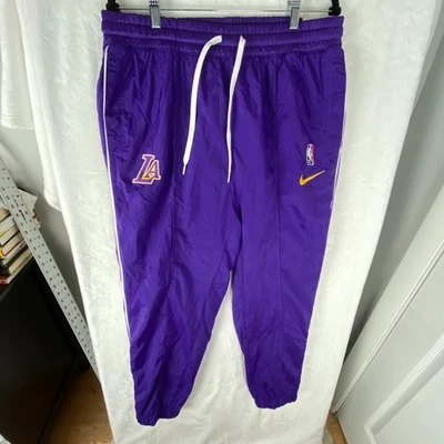Nike Los Angeles Lakers NBA Pants Mens XL Purple Gold 75th Anniversary Courtside - Image 1 of 4