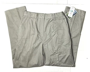 Vintage Hagger Classic Women's 12 Dress Pants Slacks Tan Gray Pleated Wide Leg - Picture 1 of 10