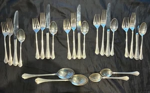 Lunt Bel Chateau Sterlingsilber 5 Gedecke 2 Suppen 2 Servierlöffel 24 Stück - Bild 1 von 14