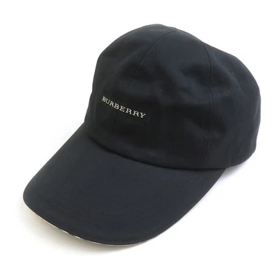 Auth BURBERRY Cap Black Cotton - r10829i - Photo 1/4