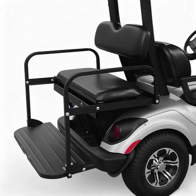 Golf Cart Flip Rear Back Seat Kit - Black Cushion For Yamaha Drive G29 2007-2016 - Image 1 of 4
