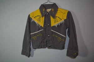 Vintage ~ Walls Of Texas Kinder Kleinkind Western Jeansjacke, Druckknöpfe, Kostüm - Bild 1 von 8