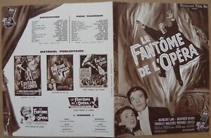 The Phantom of the Opera 1962 French Pressbook Terence Fisher Herbert Lom Hammer