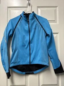 Gore Bike Wear Cycling Jacket Womens M Blue Convertible Zip Arms WindStopper - Picture 1 of 11