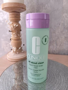 Clinique All About Clean Liquid Facial Soap Mild 200ml Dry Combination Skin - Picture 1 of 3