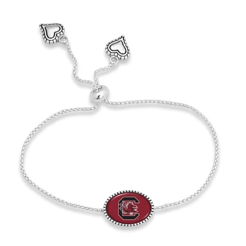 New South Carolina Gamecocks  Silver Charm Bracelet, Gift for Her Mom Cover