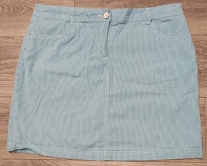 Cotton Blend Pinstripe Skort Size 12 Stretch Excellent - Picture 1 of 9