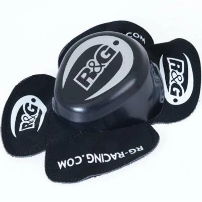 R&G Aéro Noir Paire De Moto Sliders Genou Route Course Track Day - Photo 1/3