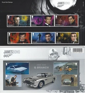 2020 QE2 ROYAL MAIL COMMEMORATIVE STAMP PRESENTATION PACK NO 583 JAMES BOND 007 - Picture 1 of 3
