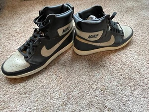 NIKE Dynasty Original Black & Gray Men US11 Korea 1985 RARE Vintage- Signed/Tear - Picture 1 of 14