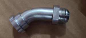 Steel MJ x FLH (code 62) 45° elbow - Picture 1 of 1