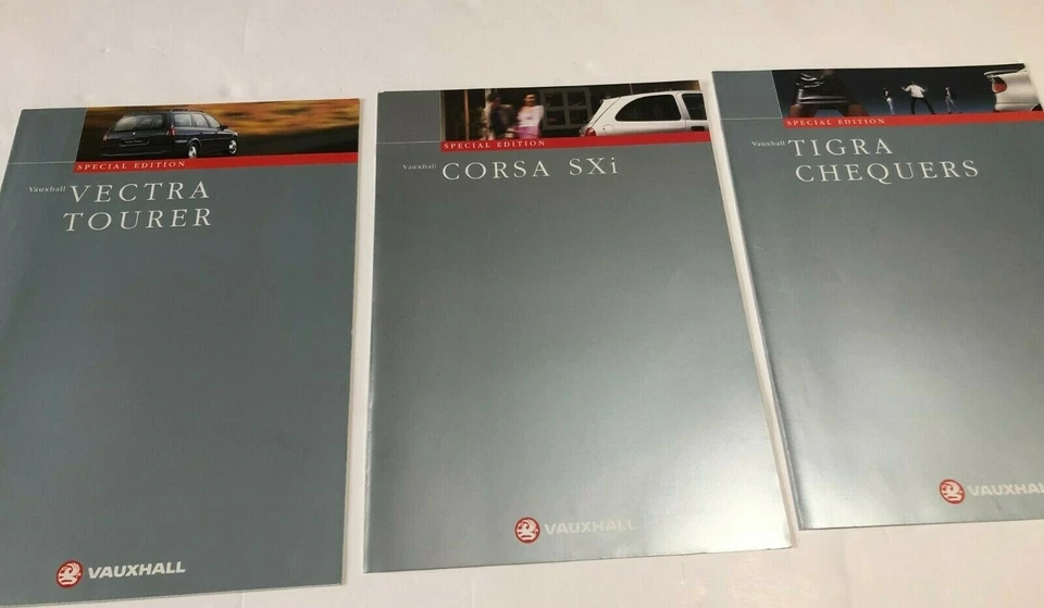 VAUXHALL VECTRA TOURER, TIGRA CHEQUER & CORSA SXI SPECIAL ED BROCHURES 1998 (3)  - Image 1 of 4