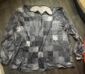 ladies blouse size 5xl ( 26-28) new looks like denim patch work - Picture 1 of 3