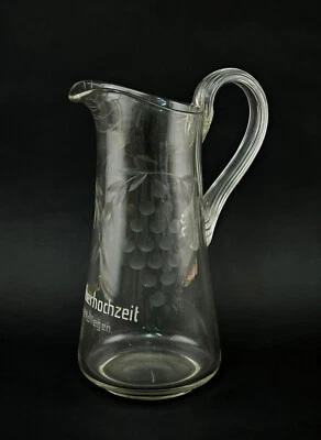 99835546-d Glass Jug Gift Jar Hand Polished Silver Wedding H31cm - Image 1 of 4