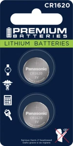 Premium Batteries Panasonic CR1620 3V Child Safe Lithium Coin Cell (2 Count) - Picture 1 of 7