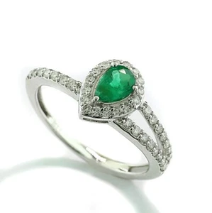 *TOP* Smaragd Brillant Ring in 18kt/750er Weißgold Wert 3.380 Euro Neu - Picture 1 of 3