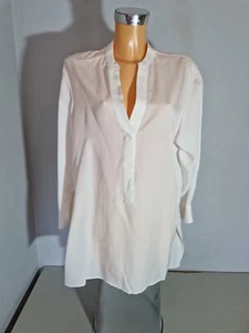 ZARA  Bluse Tunika  Minikleid  Gr. S weiß Strand Langarm  WIE NEU - Picture 1 of 5