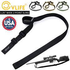 Tactical 2 Point Rifle Gun Sling Fast-Loop 1.25" Wide Tube Construction Webbing