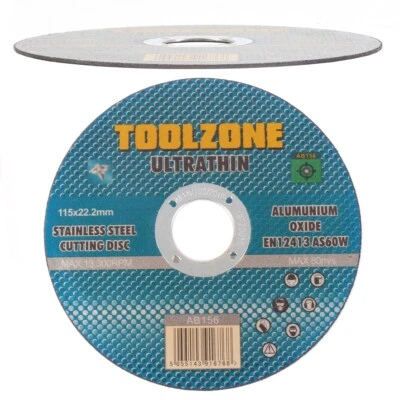STAINLESS STEEL ULTRATHIN CUTTING DISC 115mm Aluminium Oxide Metal Angle Grinder - Image 1 of 3