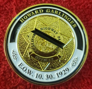 CALIFORNIA HIGHWAY PATROL OFFICER JOHN R WALTERS  MEMORIAL COINS(LAPD NYPD CHP - Picture 1 of 2