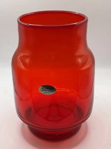 Blenko Large Canister In Ruby Red. Brand New! - Picture 1 of 8