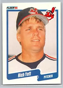 Rich Yett 1990 Fleer BASEBALL #504 Cleveland Indians - Picture 1 of 2