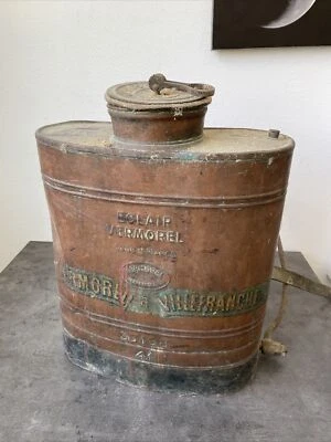 Ancien Pulvérisateur De Jardin Cuivre Vermorel Villefranche Deco Retro - Photo 1/4