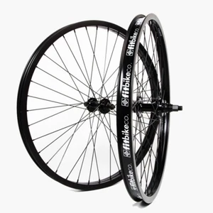 FIT 22"" BICICLETA CRUCERO BMX 22"" RUEDAS DE BICICLETA 3/8F 14mm eje trasero negro LLANTAS BUBS nuevas - Imagen 1 de 1