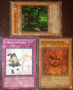 Yu-Gi-Oh! Lot 4 Karten 1996 Sword Man-Eater Bug A Rival Appears Invasion Of - Bild 1 von 2
