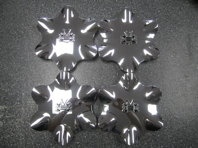 1999-2000 Cadillac Escalade Yukon Chrome Vogue Tyre Center Caps 73000000 - Set/4 - Image 1 of 4