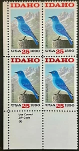 Scott#: 2439 - Idaho Statehood 25¢ 1990 ABNC Perf 11 Zip Block MNHOG - Picture 1 of 1