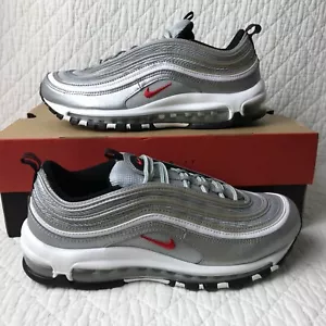 Nike Air Max 97 OG Shoes Men’s SZ 8 Metallic Silver Red DM0028-002 - Picture 1 of 12