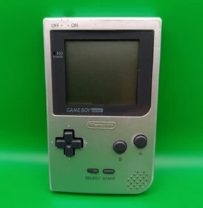 GAME BOY POCKET SILVER BLACK BORDER CONSOLE NINTENDO GAME BOY PAL EUR - Imagen 1 de 4