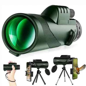 80x100 Zoom HD Monocular 1500M/9500M Handheld Telescope Night Vision Waterproof - Picture 1 of 22